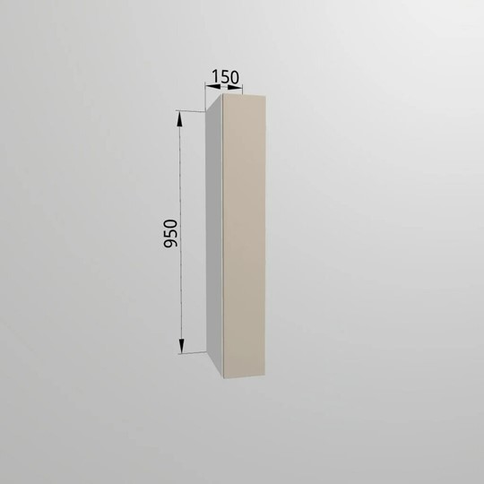 Кухонный навесной шкаф В9 15, Сатин/Белый в Смоленске - изображение 1