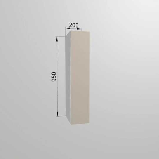 Навесной шкаф В9 20, Сатин/Белый в Смоленске - изображение 1