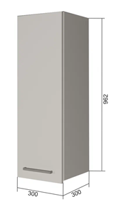 Навесной кухонный шкаф В9 30, Дуб крафт/Белый в Смоленске