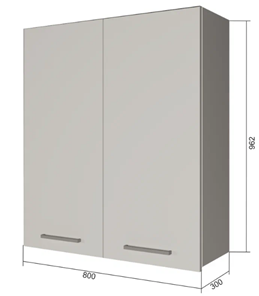 Кухонный шкаф В9 80, МДФ Софт бирюза/Антрацит в Смоленске