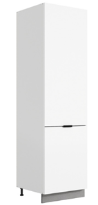 Шкаф-пенал Стоун L600 под холодильник (2 дв.гл.) (белый/джелато софттач) в Смоленске