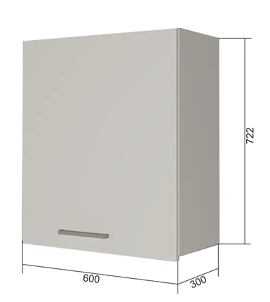 Шкаф кухонный ВС7 60, Дуб крафт/Белый в Смоленске - изображение