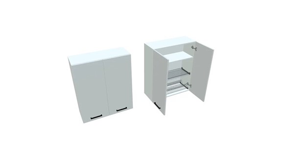 Сушильный шкаф для посуды ВС9 80, Белое гладкое Ламарти/Белый в Смоленске - изображение