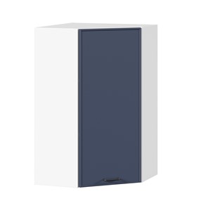 Угловой настенный шкаф высокий Индиго ЛД 298.620.000.117, Белый/Тёмно-синий в Смоленске