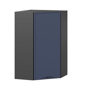 Шкаф кухонный угловой высокий Индиго ЛД 298.620.000.159, Чёрный/Тёмно-синий в Смоленске