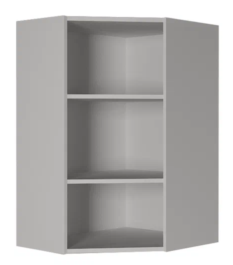 Навесной угловой шкаф ВУ9, Сатин/Белый в Смоленске - изображение 1