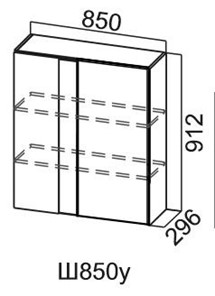 Кухонный шкаф Модус, Ш850у/912, галифакс в Смоленске