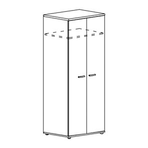 Шкаф для одежды глубокий А4, (78x59x193) белый премиум А4 9311 БП в Смоленске