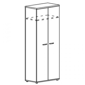 Шкаф для одежды (задняя стенка ДСП) А4, (78x43.4x193) белый премиум А4 9317 БП в Смоленске