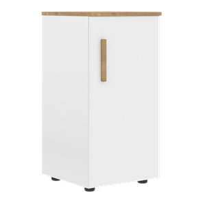 Шкаф колонна низкий с глухой правой дверью FORTA Белый-Дуб Гамильтон FLC 40.1 (R) (399х404х801) в Смоленске - предосмотр