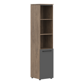 Шкаф колонна высокая с глухой малой дверью MORRIS TREND Антрацит/Кария Пальмира MHC 42.5 (429х423х1956) в Смоленске - предосмотр