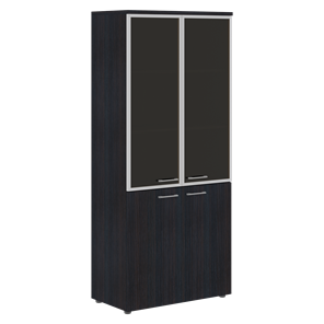 Шкаф комбинированный с дверьми в алюминиевой рамке и топом XTEN Дуб Юкон XHC 85.7  (850х410х1930) в Смоленске