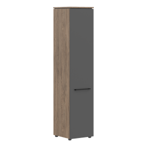 Шкаф колонка  высокий с глухой дверью MORRIS TREND Антрацит/Кария Пальмира MHC 42.1 (429х423х1956) в Смоленске