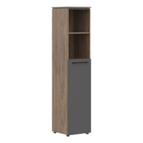 Шкаф высокий колонна со средней дверью MORRIS TREND Антрацит/Кария Пальмира MHC 42.6 (429х423х1956) в Смоленске - предосмотр