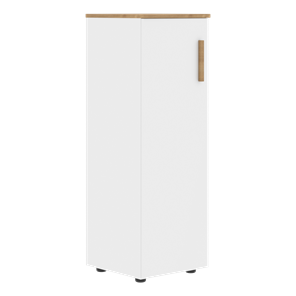 Средний шкаф колонна с левой дверью FORTA Белый-Дуб Гамильтон  FMC 40.1 (L) (399х404х801) в Смоленске
