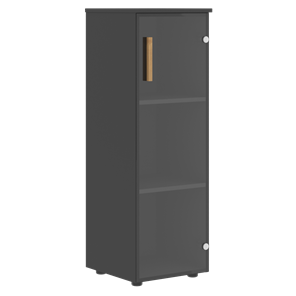 Шкаф колонна средний со стеклянной правой дверью FORTA Черный ГрафитFMC 40.2 (R) (399х404х801) в Смоленске