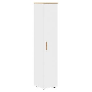 Высокий шкаф колонна с глухой дверью FORTA Белый-Дуб Гамильтон  FHC 40.1 (L/R) (399х404х1965) в Смоленске