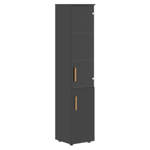 Высокий шкаф колонна с глухой дверью FORTA Черный Графит  FHC 40.2 (L/R) (399х404х1965) в Смоленске