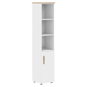 Высокий шкаф с глухой малой дверью  правой FORTA Белый-Дуб Гамильтон FHC 40.5 (R) (399х404х1965) в Смоленске