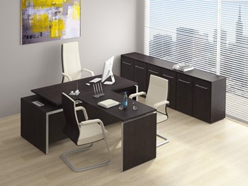 Офисный стол для директора Reventon, венге темный, левый (180х90х76) МЕ 130 в Смоленске - предосмотр 2