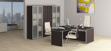 Офисный стол для директора Reventon, венге темный, левый (180х90х76) МЕ 130 в Смоленске - предосмотр 1