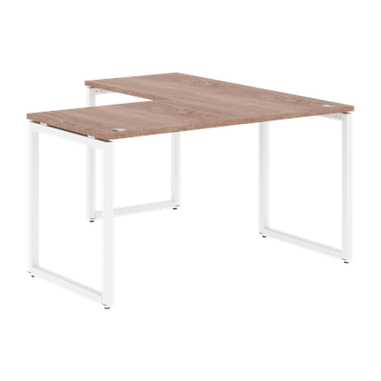 Письменный стол угловой левый XTEN-Q Дуб-сонома- белый XQCT 1415 (L) (1400х1500х750) в Смоленске - изображение