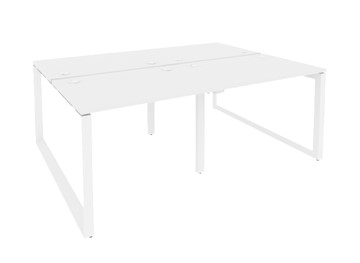 Офисный стол на металлокаркасе O.MO-D.RS-4.1.7, Белый/Белый бриллиант в Смоленске