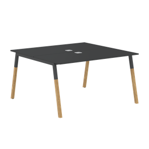 Переговорный стол FORTA Черный Графит-Черный Графит-Бук  FWST 1313 (1380x1346x733) в Смоленске