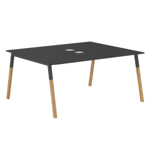 Переговорный стол FORTA Черный Графит-Черный Графит-Бук FWST 1513 (1580x1346x733) в Смоленске