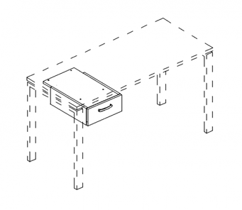 Тумба подвесная 1-ящичная (для стола 80) А4 (35.3x60.3x15.2) белый премиум, А4 216 БП в Смоленске