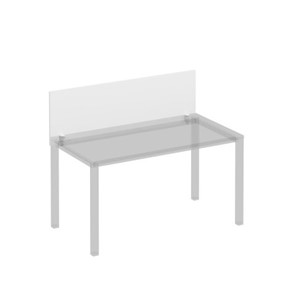 Экран для стола 140 на белом металлокаркасе Комфорт КФ, белый премиум (140x45x1.8) К.Б 842 в Смоленске