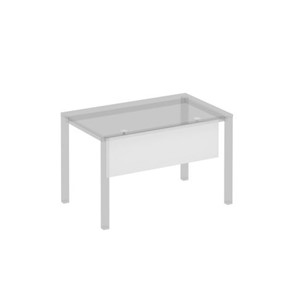 Экран стола защитный (ДСП) с кронштейнами для стола 120 на белом металлокаркасе Комфорт КФ, белый премиум (120x3.2x1.8) К.Б1 812 в Смоленске