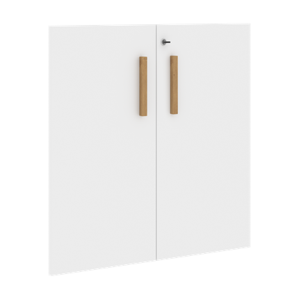 Низкие двери для шкафов с замком FORTA Белый FLD 40-2(Z) (794х18х766) в Смоленске - изображение