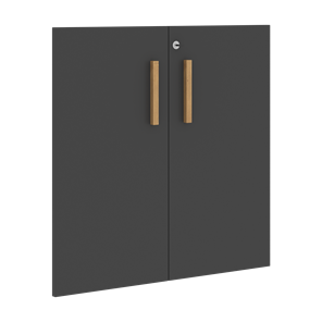 Двери для шкафов низкие с замком FORTA Черный ГрафитFLD 40-2(Z) (794х18х766) в Смоленске