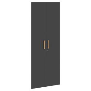 Двери для шкафов высокие с замком FORTA Черный Графит FHD 40-2(Z)  (794х18х1932) в Смоленске