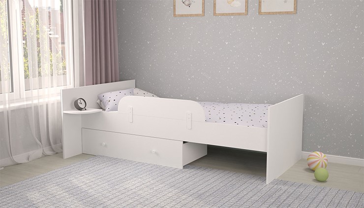 Набор деталей для кровати POLINI Kids French/Ameli 900 Белый в Смоленске - изображение 3