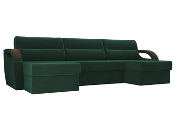 П-образный диван Форсайт, Зеленый (велюр) в Смоленске
