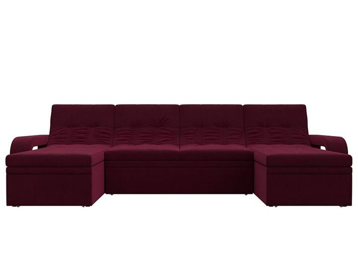 П-образный диван Лига-035 мини, Бордовый (микровельвет) в Смоленске - изображение 3