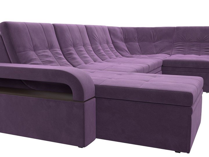 П-образный диван Лига-035, Сиреневый (Микровельвет) в Смоленске - изображение 4