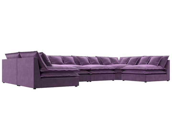 Большой П-образный диван Лига-040, Сиреневый (микровельвет) в Смоленске - изображение 2