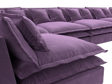 Большой П-образный диван Лига-040, Сиреневый (микровельвет) в Смоленске - предосмотр 3