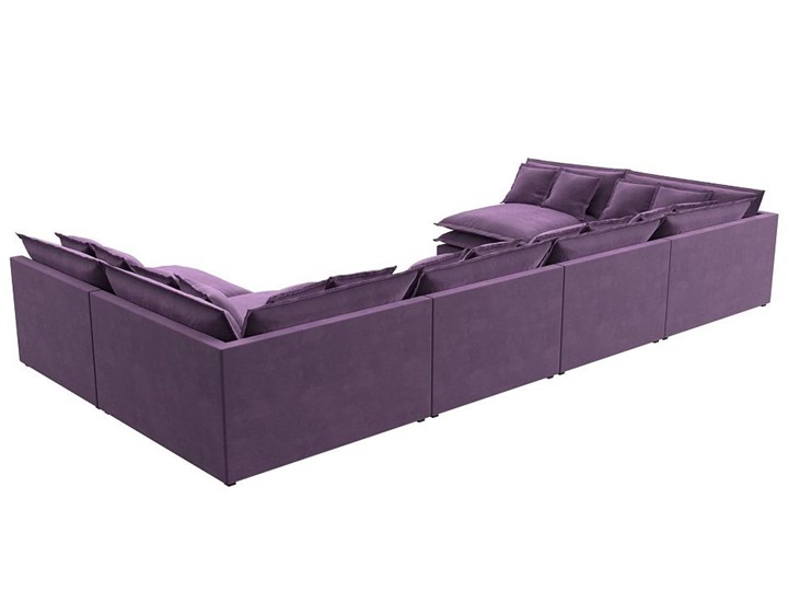 Большой П-образный диван Лига-040, Сиреневый (микровельвет) в Смоленске - изображение 5