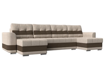 П-образный диван Честер, Бежевый/коричневый (рогожка) в Смоленске