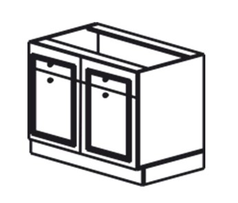 Кухонная тумба Веста рабочая двухдверная с ящиками 820*600*525 мм в Смоленске