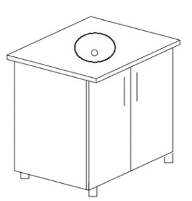 Кухонный шкаф двухдверный под врезную мойку Некст МДФ  Б25 МДФ  премиум, глянец, металик без столешницы в Смоленске