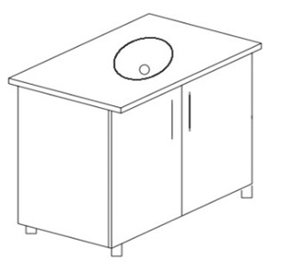Кухонный шкаф двухдверный под врезную мойку Некст МДФ  Б26 МДФ  премиум, глянец, металик без столешницы в Смоленске