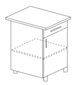 Напольный шкаф однодверный с ящиком Некст МДФ Б8 МДФ премиум, глянец, металик без столешницы в Смоленске