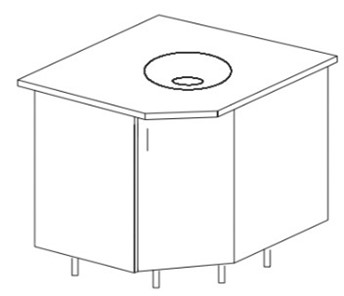 Кухонный шкаф угловой под врезную мойку Некст МДФ Б28 МДФ  премиум, глянец, металик без столешницы в Смоленске