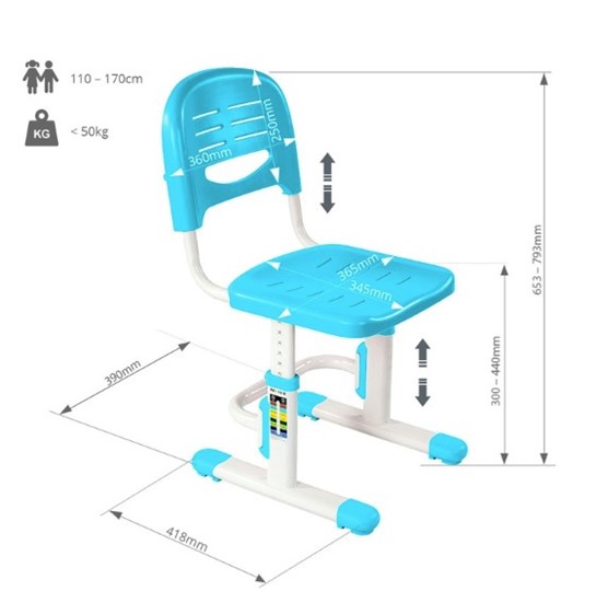 Детский растущий стул SST3 Blue в Смоленске - изображение 4