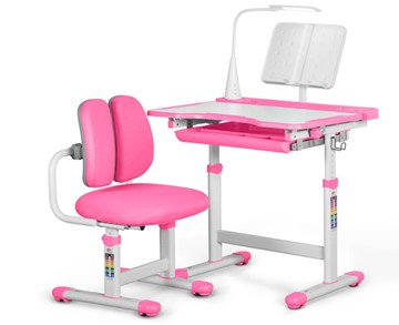 Растущая парта + растущее кресло Mealux EVO BD-23 Pink в Смоленске